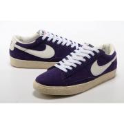 Soldes Chaussure Basket Nike Blazer Cuir Low Pour Homme en Violet
